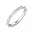 FlyerFit® 18K White Gold Eternity Wedding Band