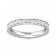 FlyerFit® 14K White Gold Eternity Wedding Band