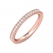 FlyerFit® 18K Pink Gold Eternity Wedding Band