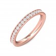 FlyerFit® 18K Pink Gold Eternity Wedding Band