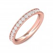 FlyerFit® 18K Pink Gold Eternity Wedding Band