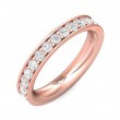 FlyerFit® 14K Pink Gold Eternity Wedding Band