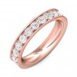 FlyerFit® 14K Pink Gold Eternity Wedding Band