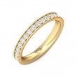 FlyerFit® 18K Yellow Gold Eternity Wedding Band