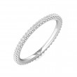 FlyerFit® 14K White Gold Eternity Wedding Band