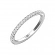 FlyerFit® 18K White Gold Eternity Wedding Band