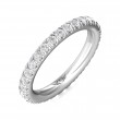 FlyerFit® 18K White Gold Eternity Wedding Band