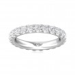 FlyerFit® 14K White Gold Eternity Wedding Band