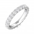 FlyerFit® 14K White Gold Eternity Wedding Band