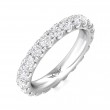 FlyerFit® 14K White Gold Micropave Cutdown Wedding Band