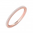 FlyerFit® 14K Pink Gold Eternity Wedding Band