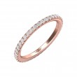 FlyerFit® 14K Pink Gold Eternity Wedding Band