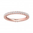 FlyerFit® 18K Pink Gold Eternity Wedding Band