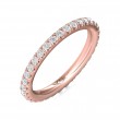 FlyerFit® 18K Pink Gold Eternity Wedding Band