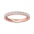 FlyerFit® 18K Pink Gold Eternity Wedding Band