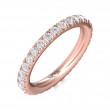 FlyerFit® 18K Pink Gold Eternity Wedding Band