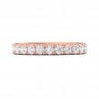 FlyerFit® 18K Pink Gold Eternity Wedding Band