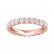 FlyerFit® 18K Pink Gold Eternity Wedding Band