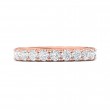 FlyerFit® 18K Pink Gold Micropave Cutdown Wedding Band