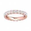 FlyerFit® 18K Pink Gold Micropave Cutdown Wedding Band