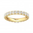 FlyerFit® 18K Yellow Gold Eternity Wedding Band