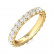 FlyerFit® 18K Yellow Gold Eternity Wedding Band