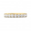 FlyerFit® 18K Yellow Gold Micropave Cutdown Wedding Band