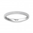 FlyerFit® 18K White Gold Eternity Wedding Band