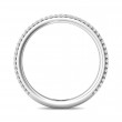 FlyerFit® 18K White Gold Eternity Wedding Band