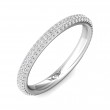 FlyerFit® 18K White Gold Eternity Wedding Band