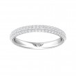 FlyerFit® 18K White Gold Eternity Wedding Band