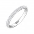 FlyerFit® 18K White Gold Eternity Wedding Band