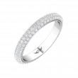 FlyerFit® 14K White Gold Eternity Wedding Band