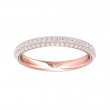 FlyerFit® 18K Pink Gold Eternity Wedding Band