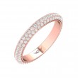 FlyerFit® 14K Pink Gold Eternity Wedding Band