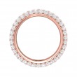 FlyerFit® 14K Pink Gold Eternity Wedding Band