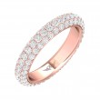 FlyerFit® 14K Pink Gold Eternity Wedding Band