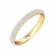 FlyerFit® 18K Yellow Gold Eternity Wedding Band