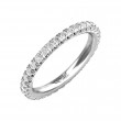 FlyerFit® 14K White Gold Eternity Wedding Band