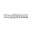 FlyerFit® 18K White Gold Eternity Wedding Band