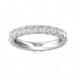 FlyerFit® 18K White Gold Eternity Wedding Band