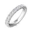 FlyerFit® 18K White Gold Eternity Wedding Band