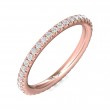 FlyerFit® 14K Pink Gold Eternity Wedding Band