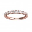 FlyerFit® 18K Pink Gold Eternity Wedding Band