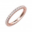 FlyerFit® 18K Pink Gold Eternity Wedding Band