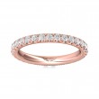 FlyerFit® 18K Pink Gold Eternity Wedding Band