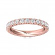 FlyerFit® 18K Pink Gold Eternity Wedding Band