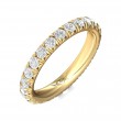 FlyerFit® 18K Yellow Gold Eternity Wedding Band