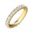 FlyerFit® 18K Yellow Gold Eternity Wedding Band