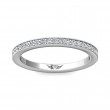 FlyerFit® 18K White Gold Micropave Bead Set Wedding Band